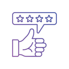 Gradient Color Rating vector icon