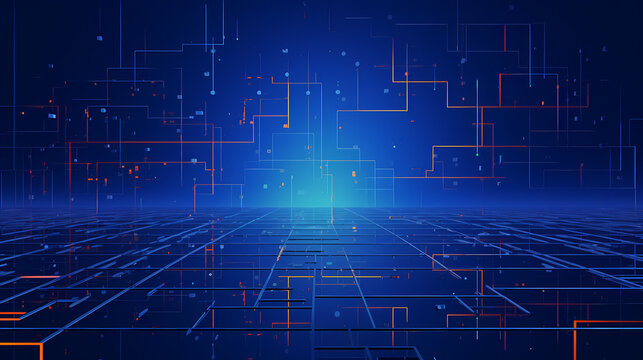 Tech Grid Artificial Intelligence Abstract Background