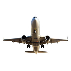 flying airplane set of realistic images on transparent background