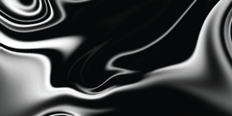 Liquid wave metal background. Silver liquify background. Black and white liquid background texture. Metallic liquid surface. Black and white background.