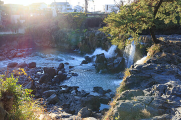 静岡県の鮎壺の滝