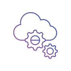 Gradient Color Cloud Development vector icon