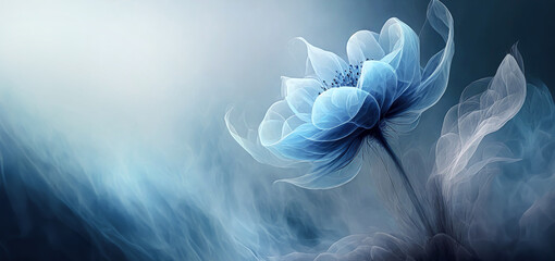 Abstrakcyjne niebieskie kwiaty