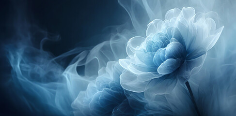 Abstrakcyjne niebieskie kwiaty