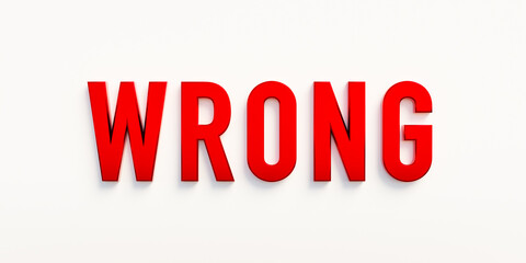 Wrong, banner - sign. The word 