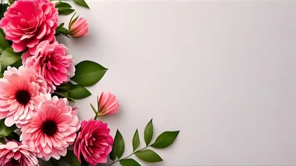 Fotobehang Flowers, pink, card, greeting card, daisy, blossom, spring, petals, floral, beautiful ,pink gerber daisy,  Background, wallpaper, HD © Every