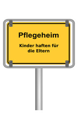 Schild Pflegeheim
