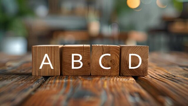 ABCD木製アルファベットブロック,Generative AI 