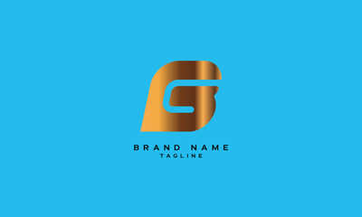 Obraz premium GB, BG, Abstract initial monogram letter alphabet logo design