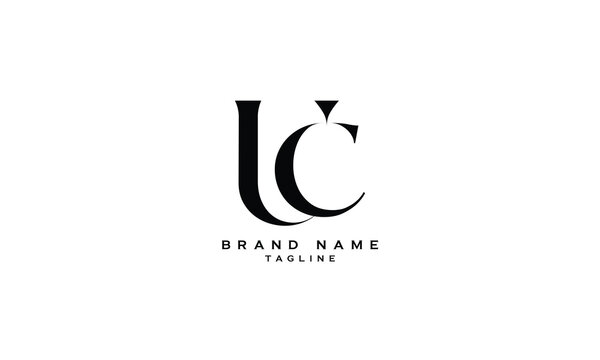 UC, CU, Abstract initial monogram letter alphabet logo design