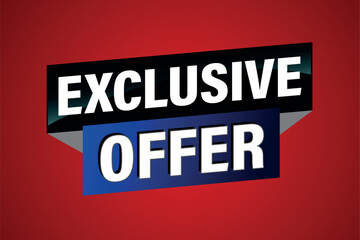 exclusive offer poster banner graphic design icon logo sign symbol social media website coupon

