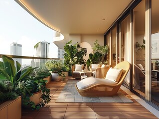 Fototapeta premium modern living room bright light apartment