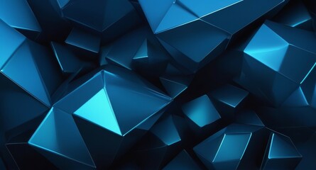 Blue gradient geometry background.