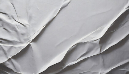 White blank crumpled paper texture background creased old poster texture backdrop surface. Generative AI.
