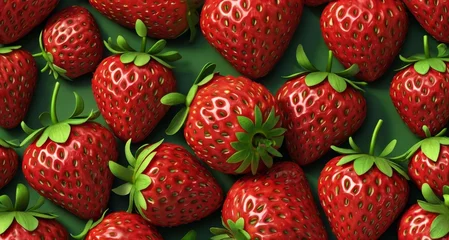 Foto op Plexiglas Strawberries background. Strawberry. Food background. © Jayk