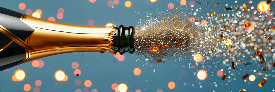 Effervescent Elegance: A Champagne Moment Captured, Symbolizing the Exhilaration of Celebratory Milestones