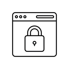Thin Line Web Security vector icon