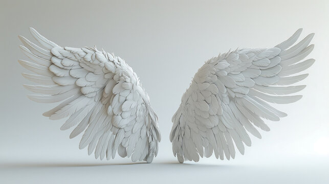 Angel wings . the wing feathers are natural white