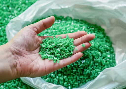 Green plastic granules: raw materials for production and processing