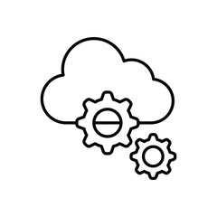 Thin Line Cloud Development vector icon