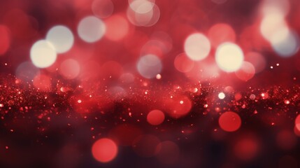 Red glitter bokeh vintage lights, Happy holiday new year, defocused, Christmas lights. Christmas background red abstract valentine, Red glitter bokeh vintage lights, Happy holiday new year, defocused.