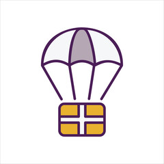 Parachute  icon editable stock vector