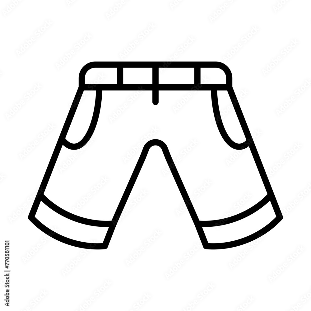 Sticker shorts line icon