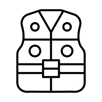 recommend clip art: Life vest line icon