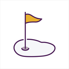 Golf  icon editable stock vector