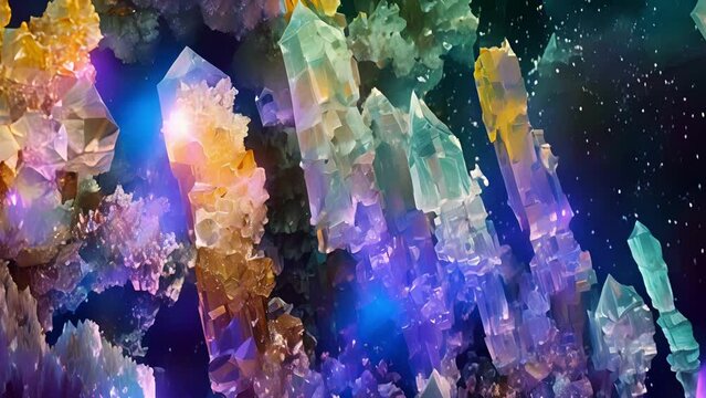 Descending deeper into the ocean the once murky waters give way to a mesmerizing sight &acirc; columns of vividly colored ane hydrate crystals glinting and ling in the dark. These