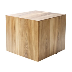 Wooden podium isolated on a transparent background.