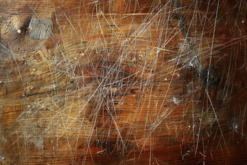 An old wooden surface with scratches