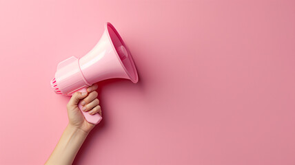 hand holding megaphone