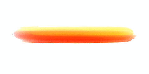 Red and yellow watercolor brush for painting, multicolored  brush