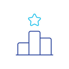 Blue Line Ranking vector icon