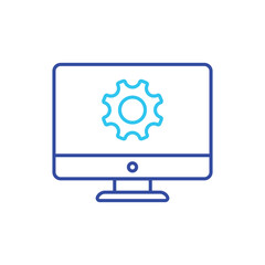 Blue Line Web Development vector icon