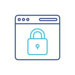 Blue Line Web Security vector icon