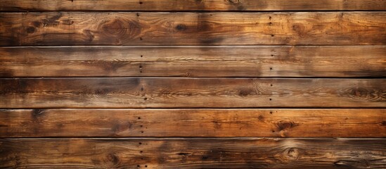 A closeup of a hardwood wall with brown wooden planks in a rectangular pattern. The wood stain gives the planks an amber flooring look