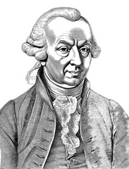 Eternal Enlightenment Immanuel Kant's Thought-Provoking Portrait, generative AI