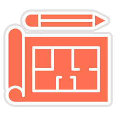 Blueprint Vector Icon Design Illustration