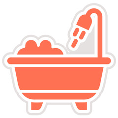 Bathtub Vector Icon Design Illustration