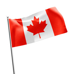 Canada realistic 3d flag render