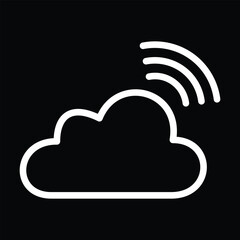 cloud share icon on black