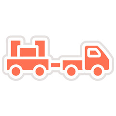 Baggage truck Vector Icon Design Illustration