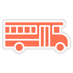 School Bus Vector Icon Design Illustration