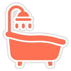 Bath tub Vector Icon Design Illustration