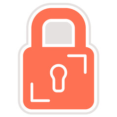 Padlock Vector Icon Design Illustration