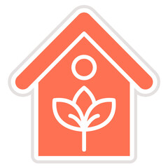 Eco house Vector Icon Design Illustration