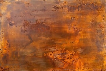 Rustic weathered metal surface with rich orange and brown patina texture, corten steel background - obrazy, fototapety, plakaty