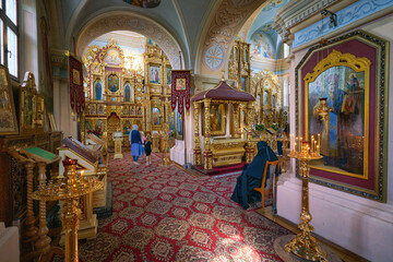 Fototapeta na wymiar Interior of the St. Nicholas Church in Mogilev, Belarus